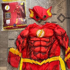 DC The Flash costume Heroic Muscle Suit in Red and Yellow New!